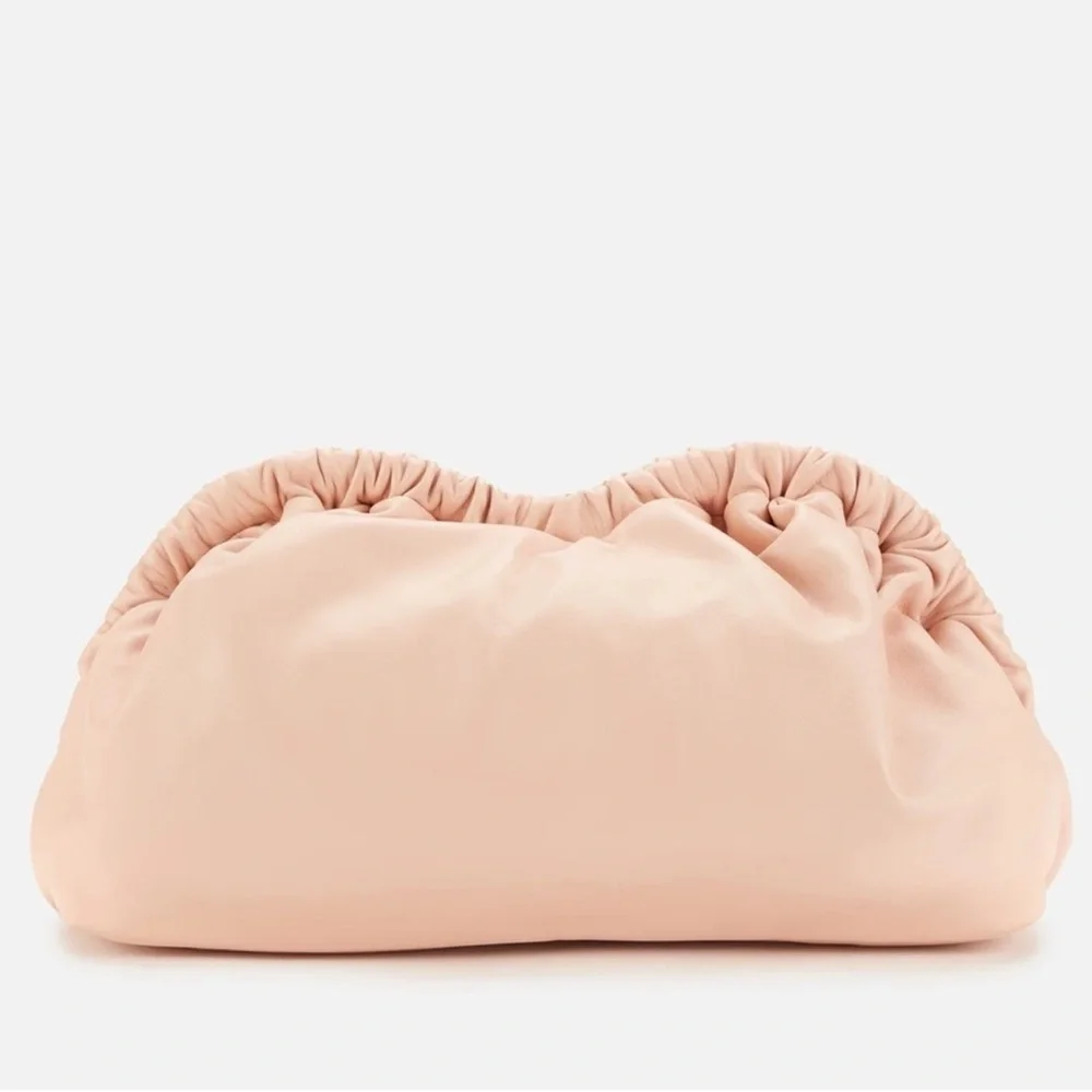 Mansur Gavriel Large Cloud Clutch Purse Puff Pink Italy Italian Leather Bag - Picture 1 of 15